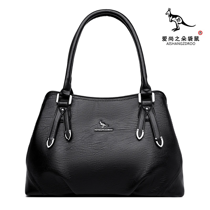 

High quality women's bag Vintage Large Capacity Tote Bag Soft Leather Texture Women Casual Tote Handbag For Commute сумка
