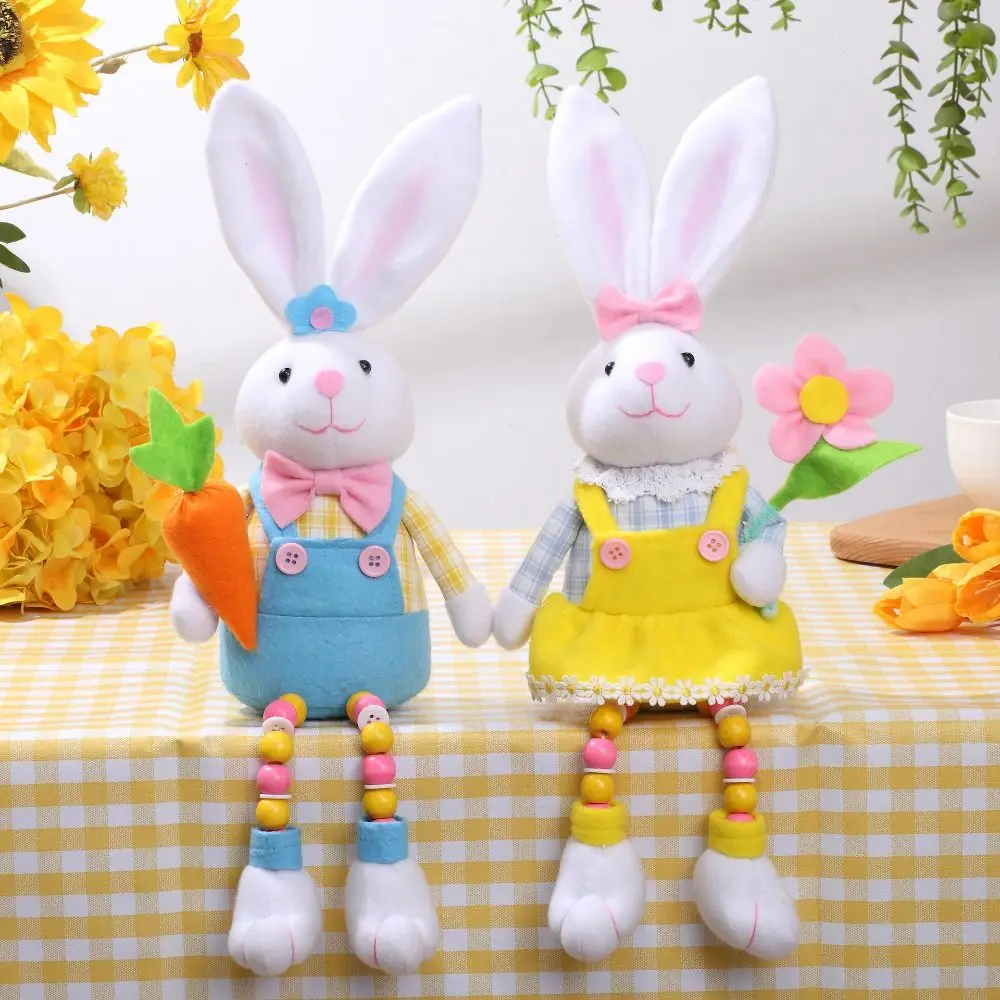 

Long legs Bunny Stuffed Doll Rabbit Oranment Rabbit with Carrot Kids Gift Rabbit Doll Plush Cute Stuffed Toy Home Decor