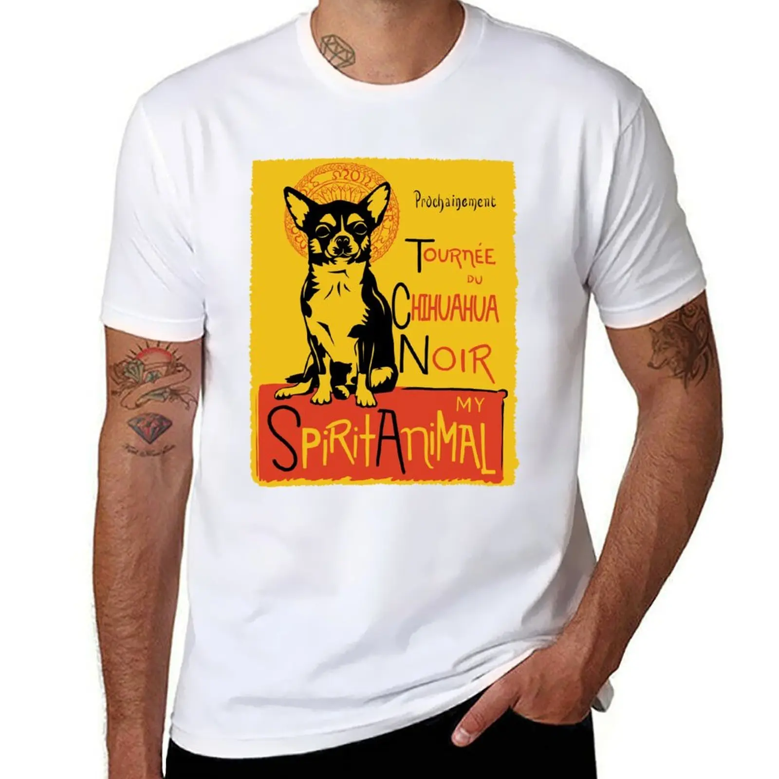 

Funny Chihuahua Cute Dog Chat Noir Mashup Art Design T-Shirt anime t shirts oversize g man t shirts for men T-Shirt