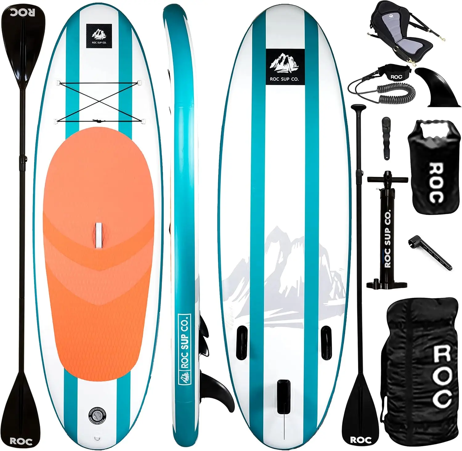 Inflatable Stand Up Paddle Board with SUP Accessories, Wide Stable Design, Non-Slip Deck for Youth & Adults