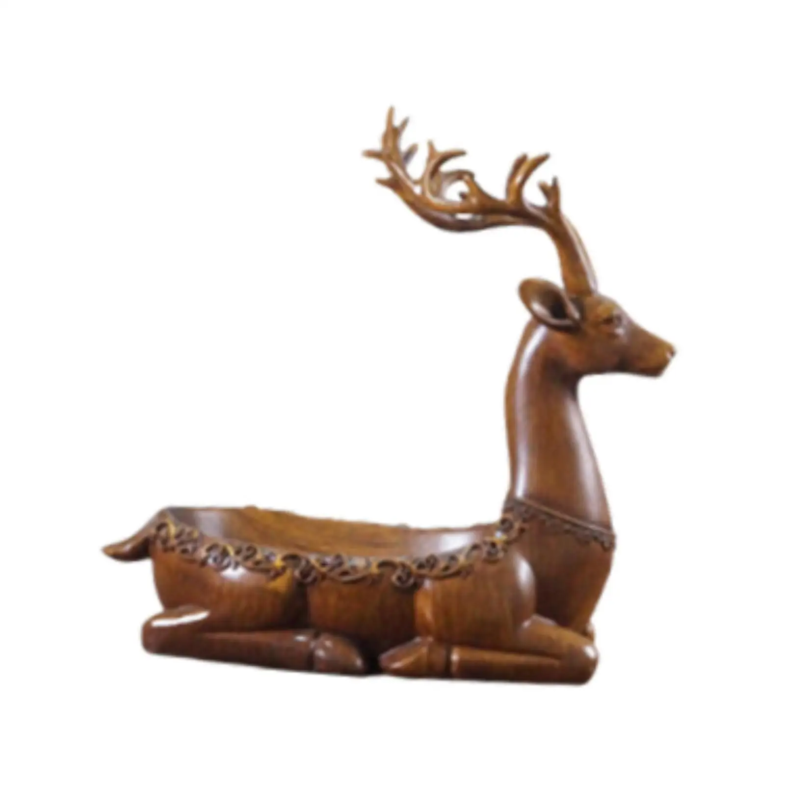 Deer Statue Fashion Crafting DIY Decorative Trinket Holder Storage Tray Home Decor for Tabletop Gift Organization Cabinet Office