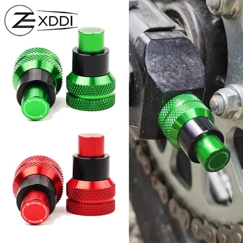 ZEXDDI apto para Kawasaki Ninja650 Z650 RS Z400 Ninja400 CNC aluminio motocicleta rueda trasera cadena final ajustador embellecedor cubierta de tornillo