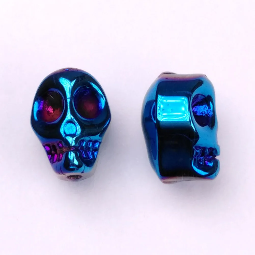 

50pcs Crystal Glass Beads Skull Design Lightweight Bracelet Making Accessories Jewelry Findings Charms Craft Gifts
