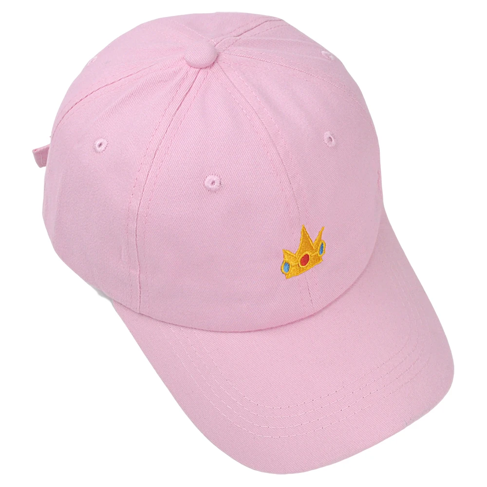 Crown Embroidered  Baseball Cap Princess Peach  Girl Hat Rosalina Dad Cap  Spring  Summer Beach Woman Comfortable Sun Hat