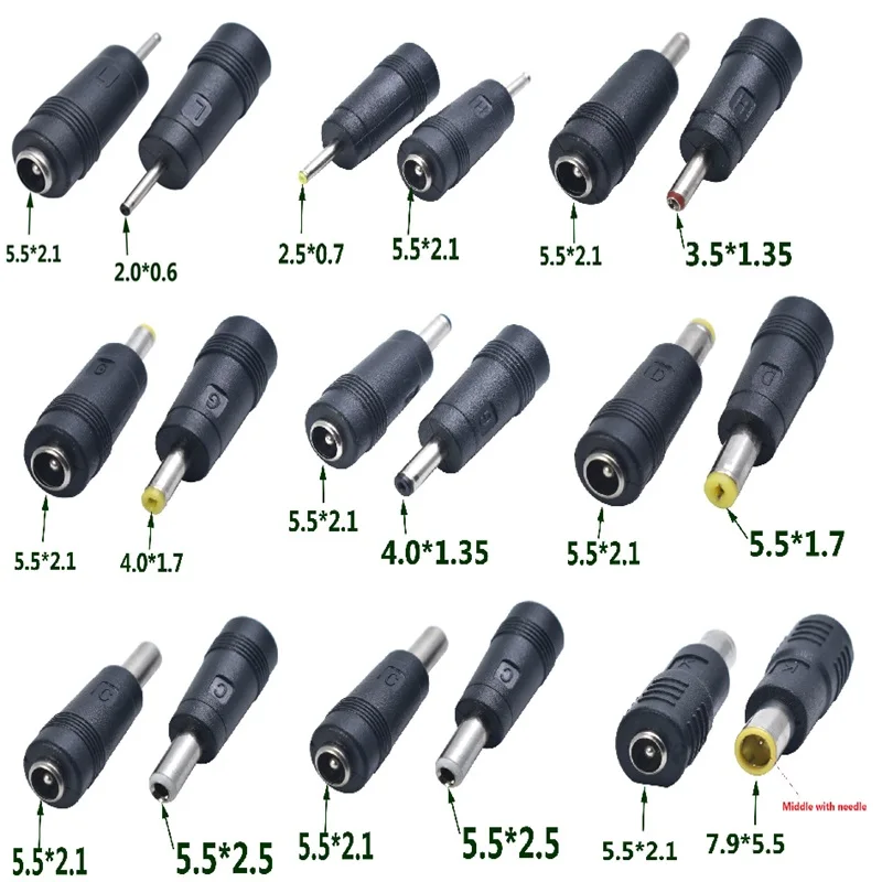 

DC Power Male to Female Adapter 5.5*2.1mm female Jack to 7.4*5.0 mm 40*135mm 35*135mm converter Plug Charge Convertor Adapter