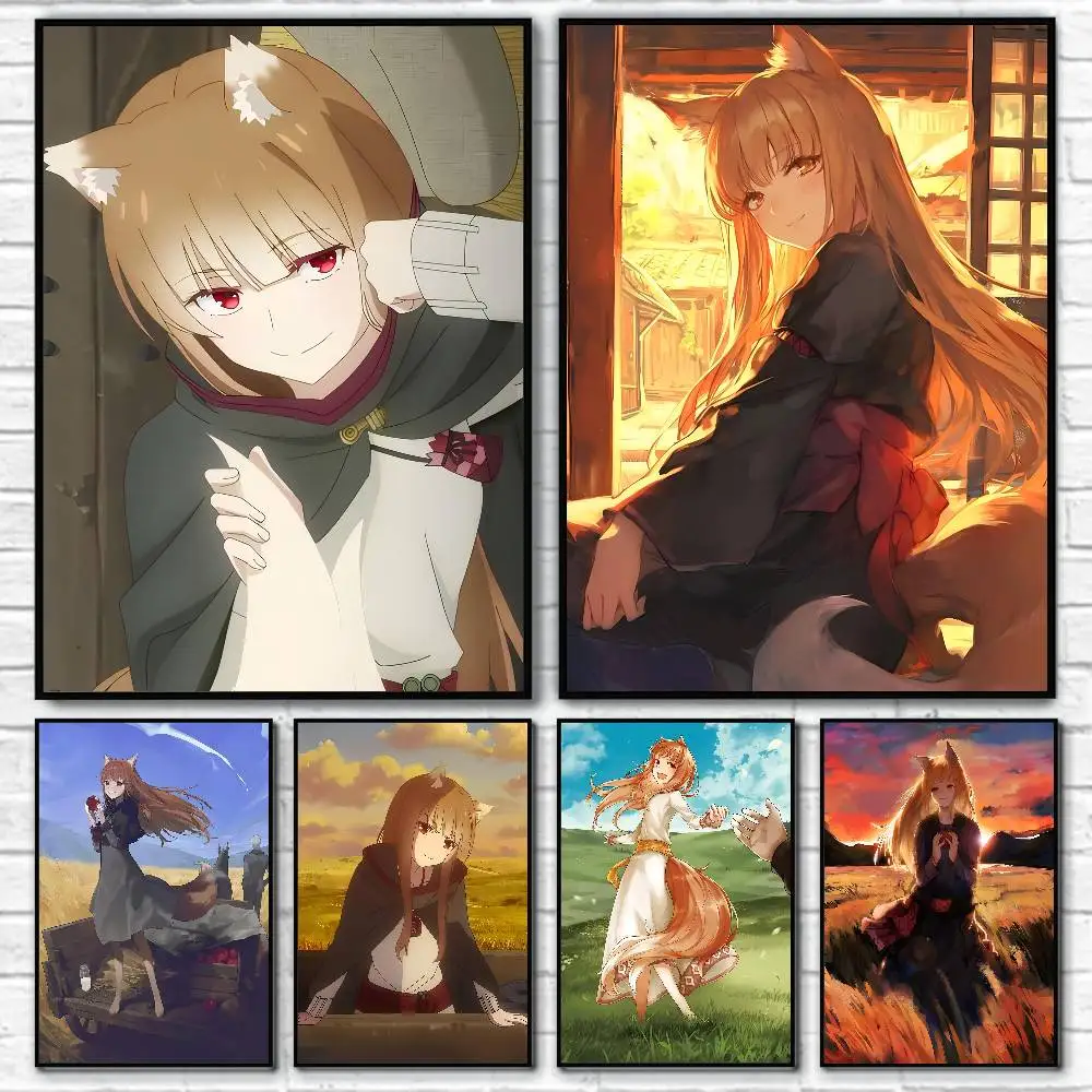 Anime Holo S-Spice And W-Wolf Posters HD Print Vintage Wall Art Decor for Home Study Room