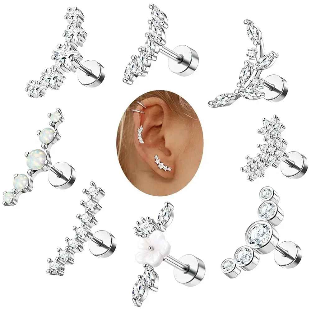 Boucles d'Oreilles de Styliste en Acier Inoxydable pour Femme