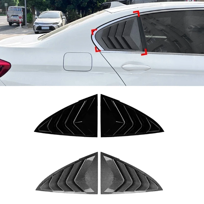 

For Tesla Model 3 2017-2024 Rear Quarter Window Louver Style Trim Triangle Window Cover Decorative Car Modification Accessories