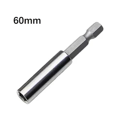 Connecting Rod Extension Rod 45# Steel 60mm/75mm/100mm Hex Shank Silver Drill Bits For 1/4 Inch Hex Shank Bits