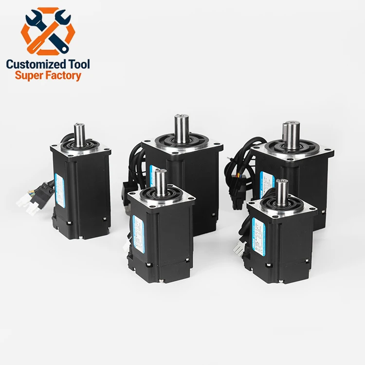 Affordable, single-phase 220V low-noise servo motor CNC 80mm 0.75KW 2.39N.m 3000RPM AC motor, exported from Pakistan