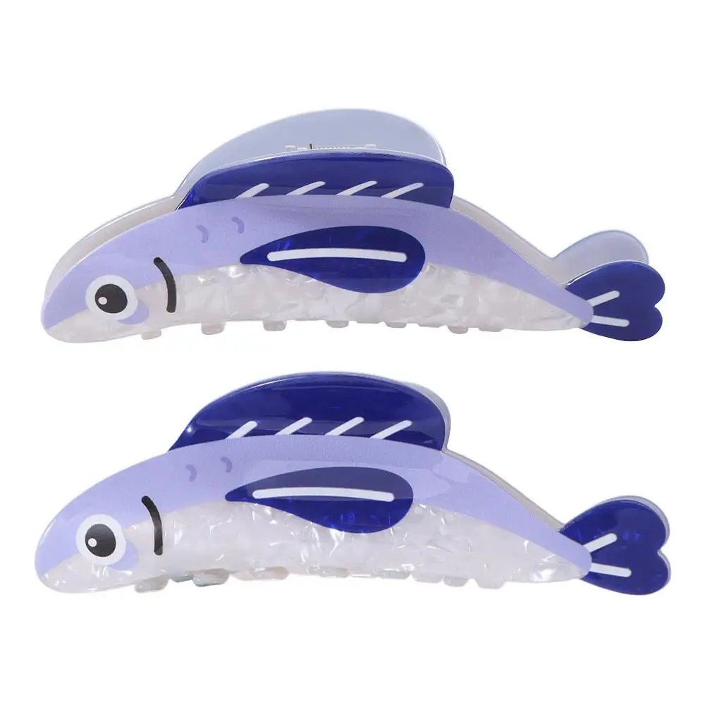 

Hairpin Ocean Sardine Hair Clip Acrylic Geometry Large Hair Claw Shark Clip Korean Style Headwear Plastic Grab Clip Vacation