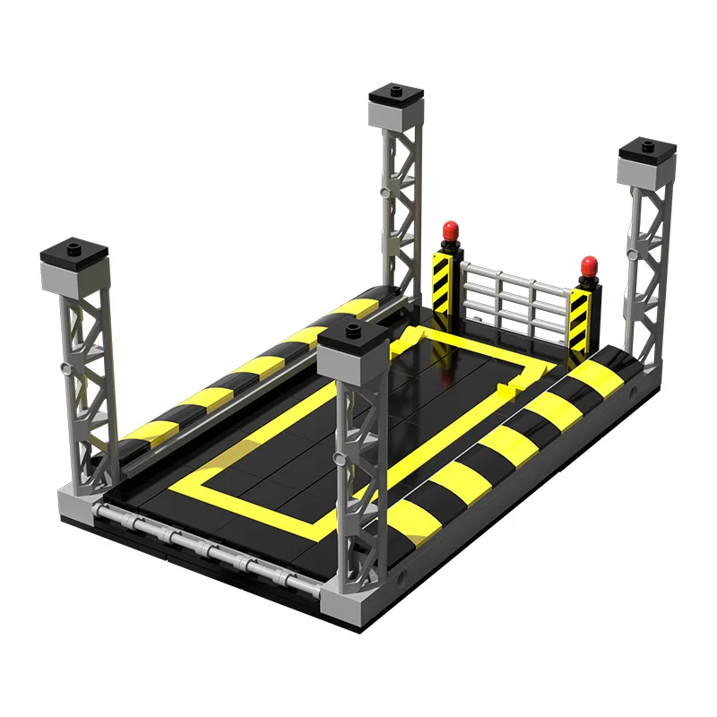 مكعبات بناء مرآب ركن السيارة من OUZEY 14+، مجموعات نماذج MOC للهندسة المعمارية للمدينة متعددة المستويات، هدية إبداعية للأولاد والرجال #4