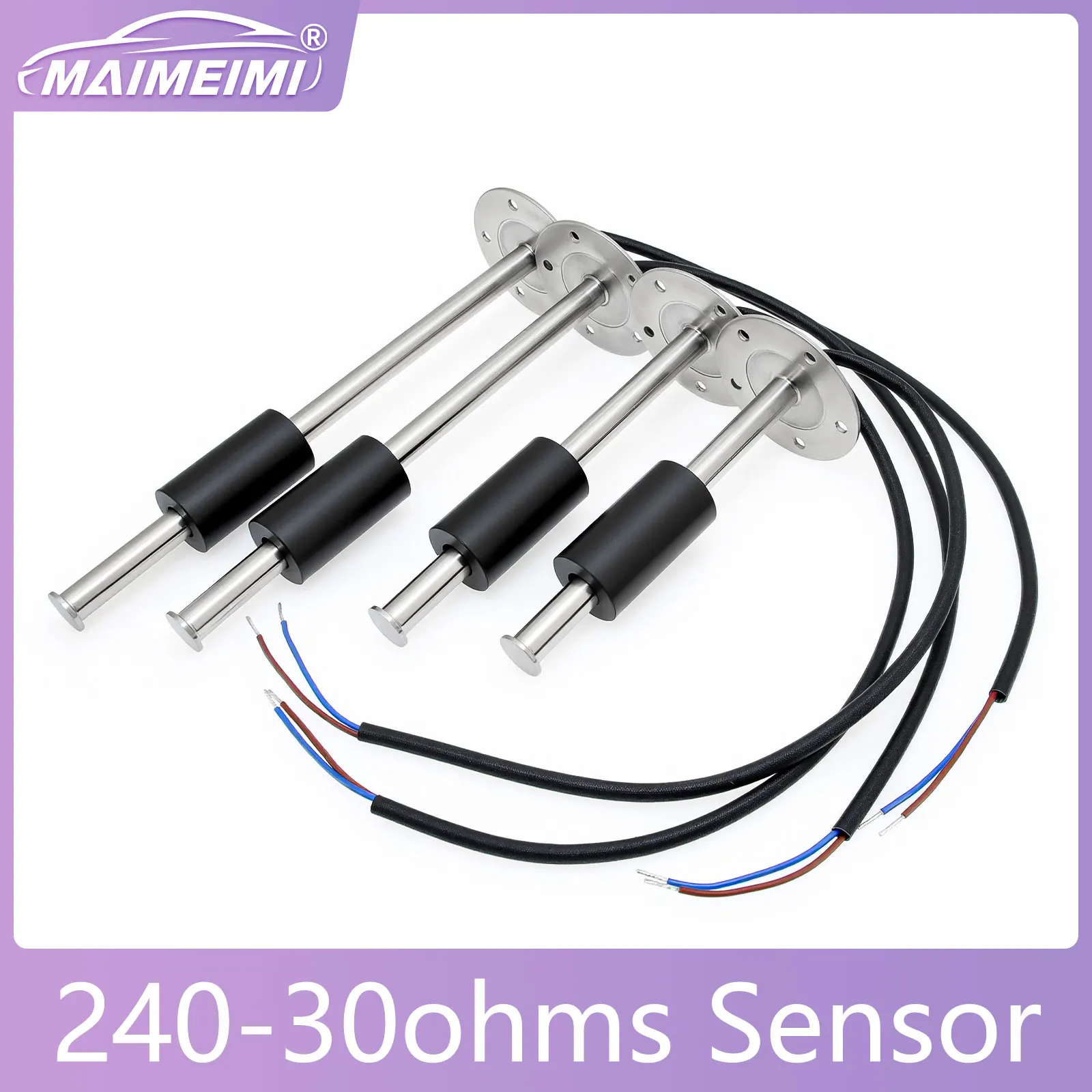 100-600mm 240-30ohms Stainless Steel Water Level Fuel Level Sensor Sending Tank For All Car Gauge Indicator Customizable Length
