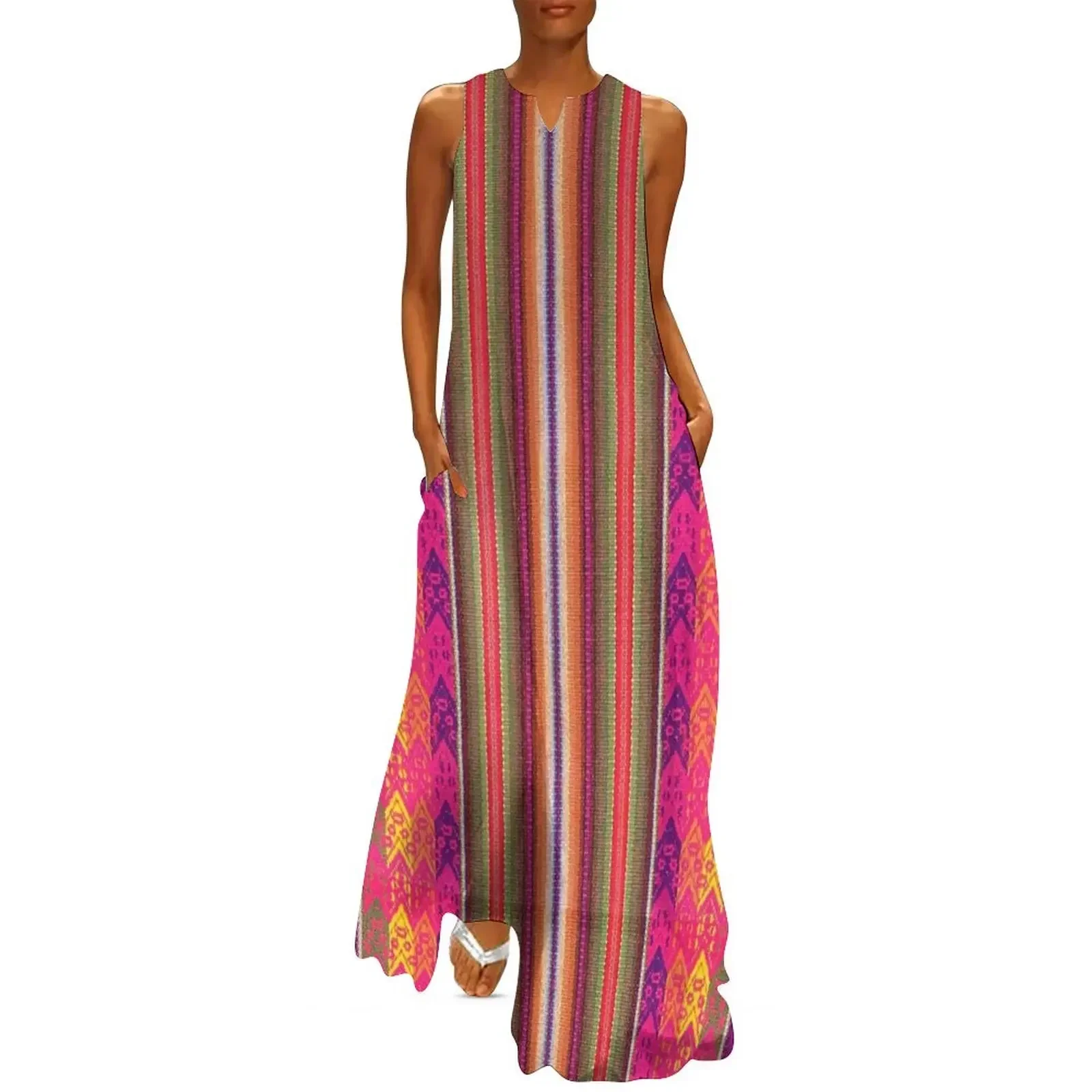 

Mexican Poncho Background Long Dress Women long dress prom dresses 2025 Summer women's clothing Long dress woman