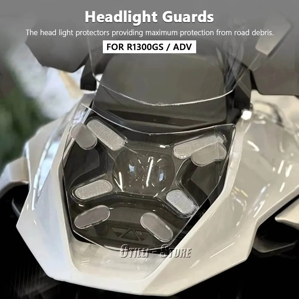 غطاء حماية أمامي من الأكريليك غطاء حماية للمصابيح الأمامية جديد لسيارات BMW R1300GS r1300gs R1300 GS Adventure 2023 2024 2025