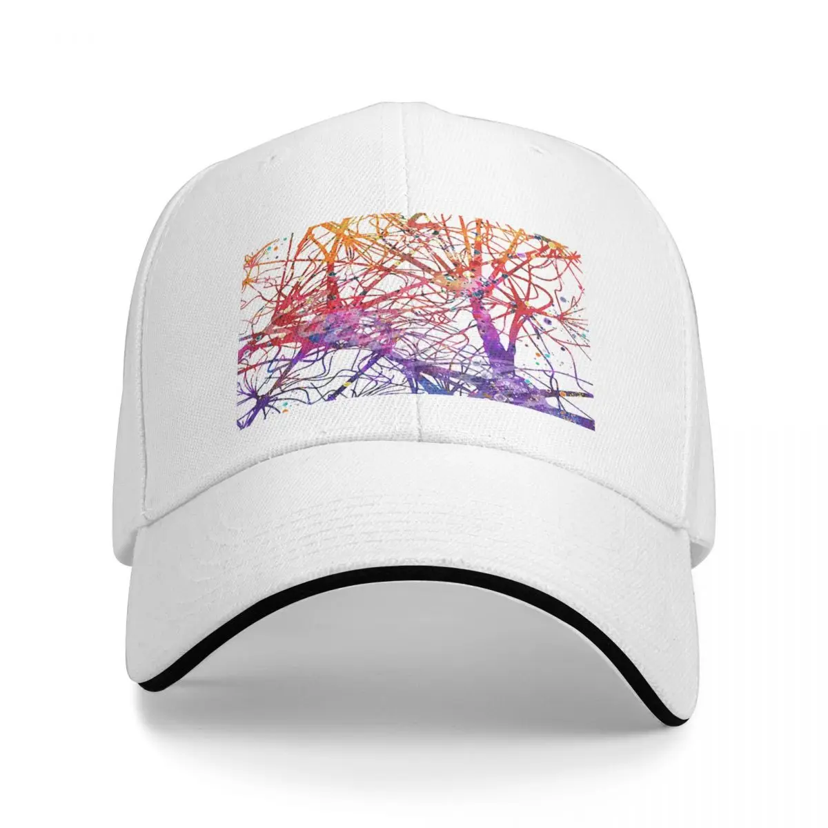 Mindgazing - Neuron and Astrocyte Spiral Baseball Cap Trucker Cap Beach Bag fishing hat Luxury Hat Women's Beach Men's