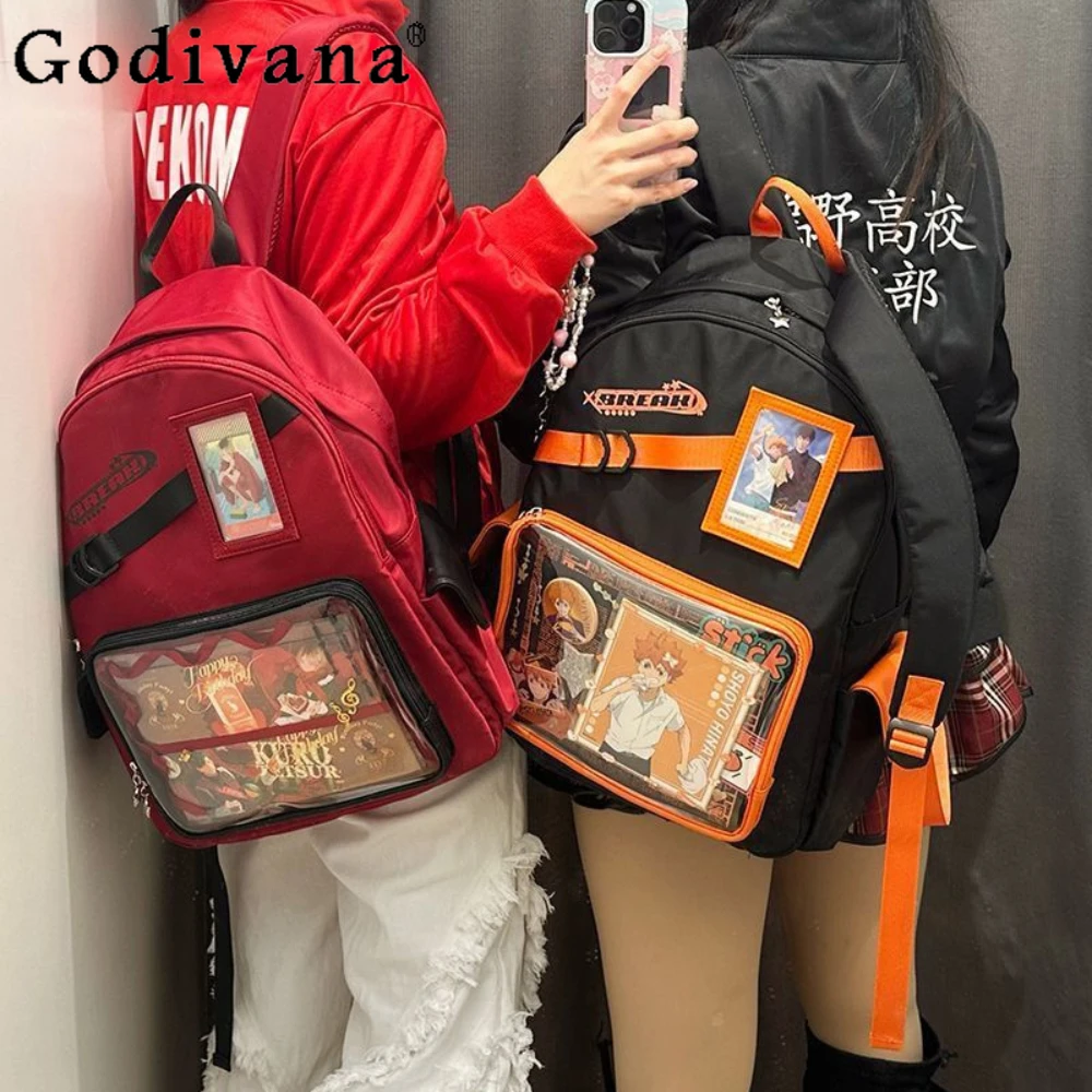 

College Backpack Large Capacity Daily Travel Bolso Computer Bags Student Fashion Itabag Commuter Personality Women's School Bag