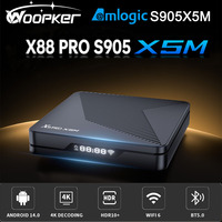 Woopker X88 Pro X5M TV Box Amlogic S905X5M Android 14 Wifi6 BT5.0 Dual Wifi 1000M LAN Smart Media Player HD 4K Set Top Box