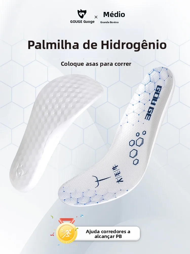Palmilhas Profissionais para Tênis de Corrida Dog Hydrogen Bee Pad Ultra Absorventes de Impacto para Maratona, com Alta Elast...