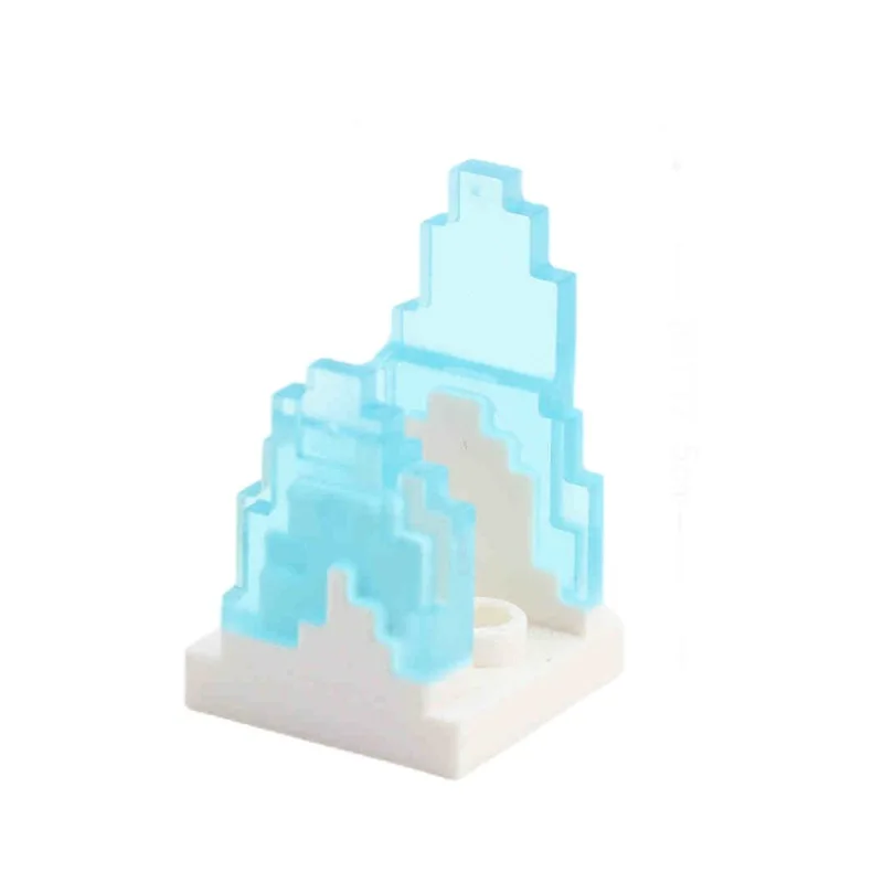 MOC 10PCS 41685 Small Mountain Flames Building Blocks House Castle Need three Combinations Particle Toy Children Birthday Gifts