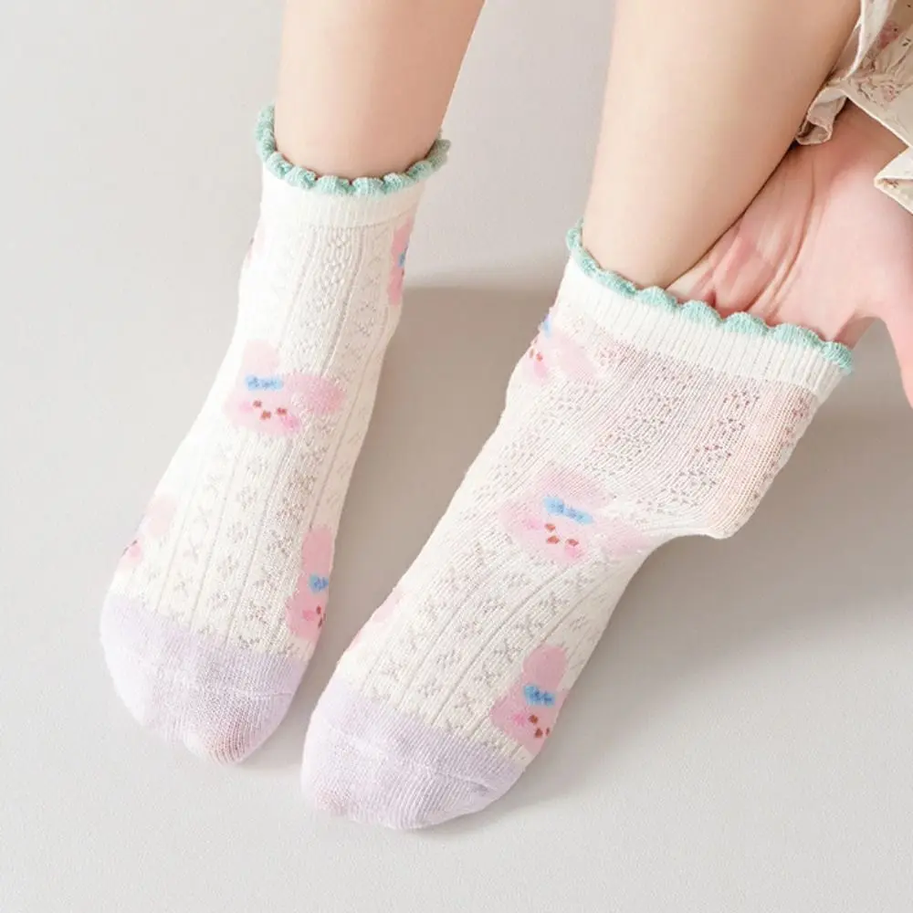 

5Pairs Fashion Ruffle Baby Cotton Socks Breathable Cute Toddle Short Tube Socks Autumn Spring Sweet Newborn Socks Children