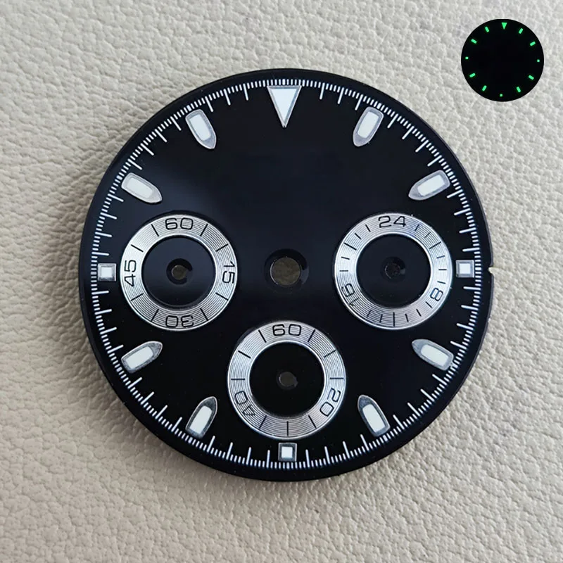 إكسسوارات ساعة vk قرص 29 ملم قرص أخضر c3 قرص مضيء لملحقات ساعة vk 63 لحركة vk