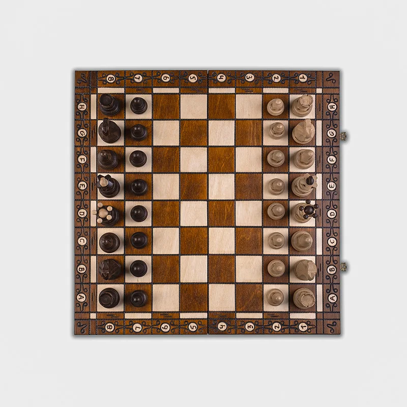 木製チェスビジネスギフト無垢材ハイエンド大型折りたたみチェスギフト、チェスゲーム、ボードゲーム、家の装飾