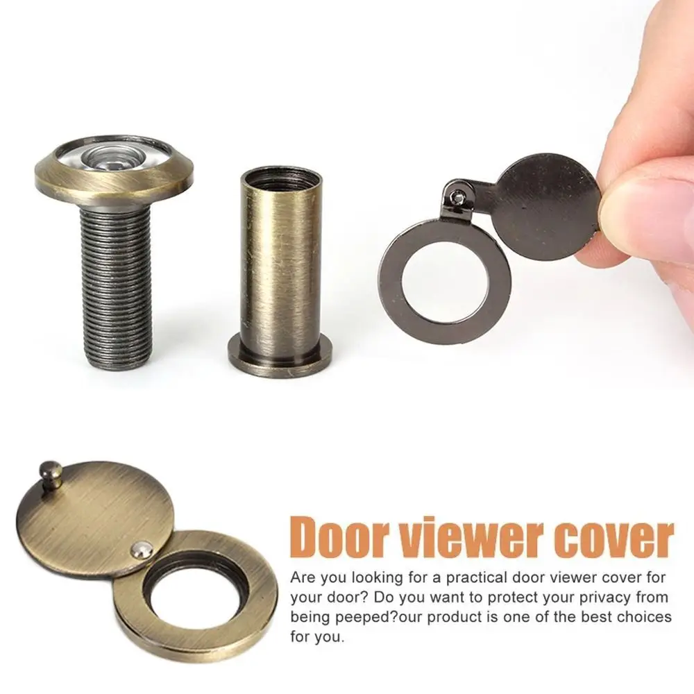 Door Viewers Covers Privacy Peephole Lid Door Eye Viewer Metal Privacy Plate Covers Flip Over Door Privacy Cover Home Hardware