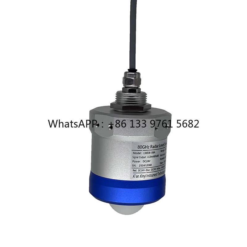 Liquid Cement Silo Water Level Gauge Non-contact Water tank Level Alarm Sensor 80 GHz Factory Radar Level Transmitter