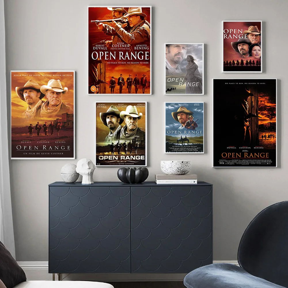 Open Range Revisionist Western Film Poster Video Room Cinema Wall Picture Movie Art Print Canvas Painting Modern Bedroom Decor