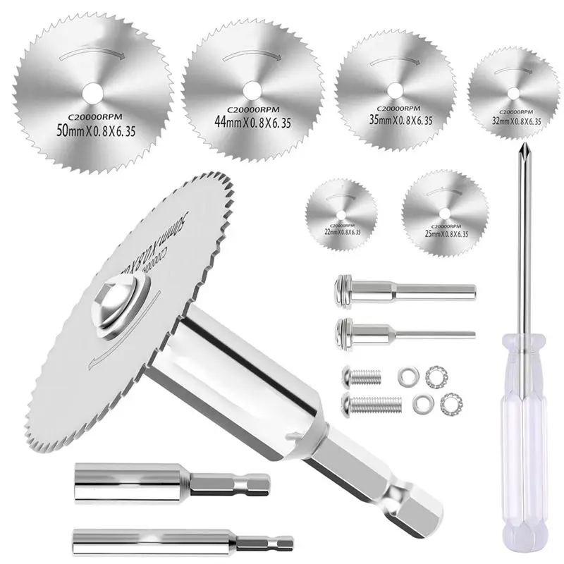 For Rotary Drill Saw Blades–Mini Circular Saw Blades 6 PCS, HSS Small Cutting Discs For Rotary Tools, Inside PVC Pipe Cutter-A25