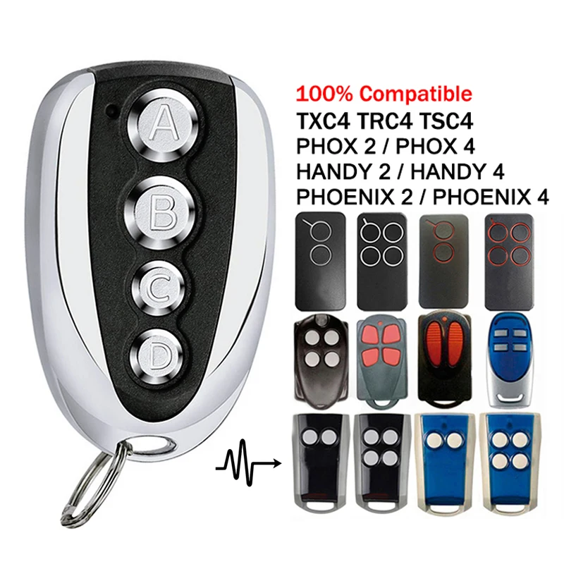 Cloning PHOX2 PHOX4 PHOX PHOENIX2 PHOENIX4 HANDY2 HANDY4 TXC4 TRC4 TSC4 433.92MHz Rolling Code Garage / Gate Remote Control