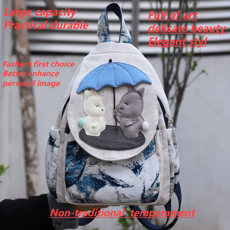 Uus moodne lõuendist seljakott, ainulaadne ja ilus, uudne stiil, peen temperament ja pilt, suur mahutavus, praktiline ja vastupidav,
﻿_voghion.com