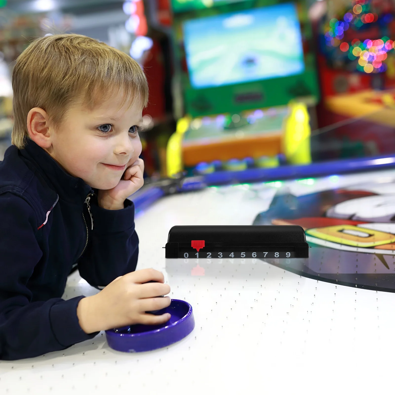 2 個エアホッケーテーブルスコアキーパーリアルな屋内ゲームカウンターファミリーファン用ポータブル卓上ホッケーアクセサリー