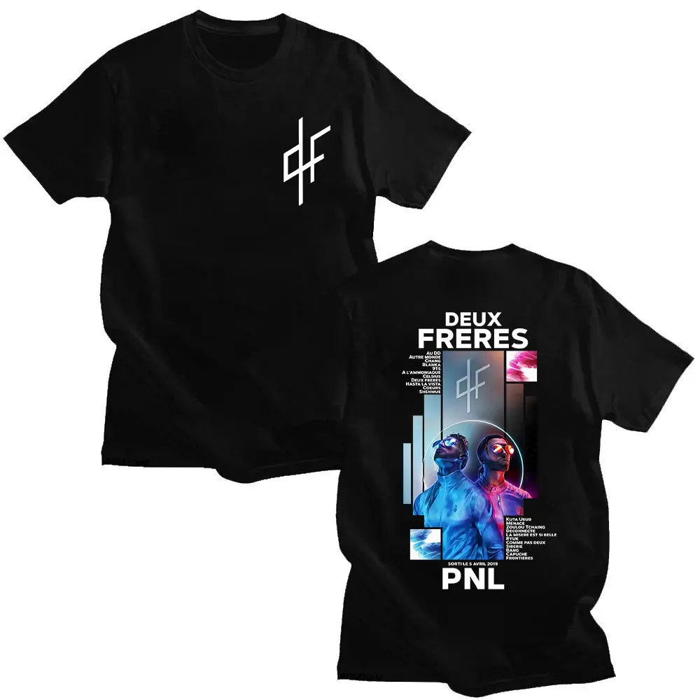 Rapper francês pnl le monde chico álbum gráfico camiseta masculina moda hip hop manga curta camiseta de algodão casual t camisas topo
