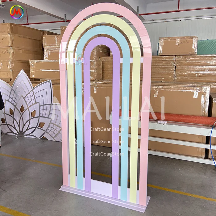 Colorful acrylic rainbow background Christmas party wedding supplies