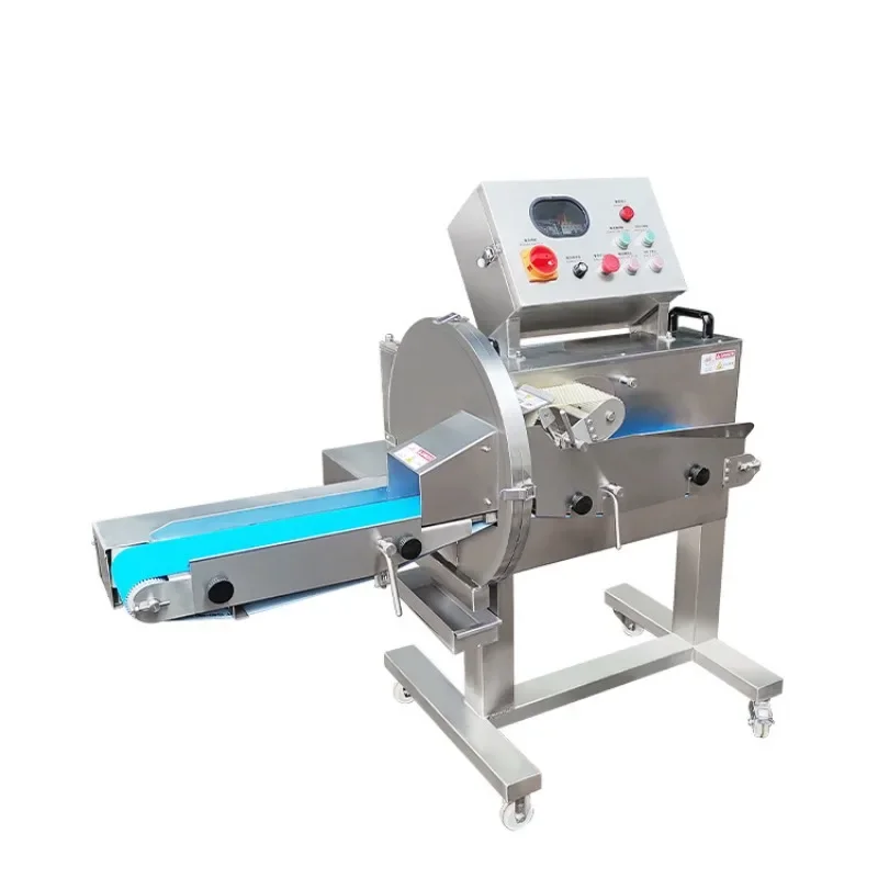 304 steel commercial automatic cooked meat slicer, bacon slicing and meat cutting, cooked beef lunch meat splitting machine