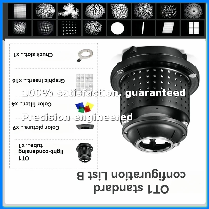 OT1 Photograph Flash Snoot Conical Lens Mount for Flash Light Professional Photography Accessories-ABFB