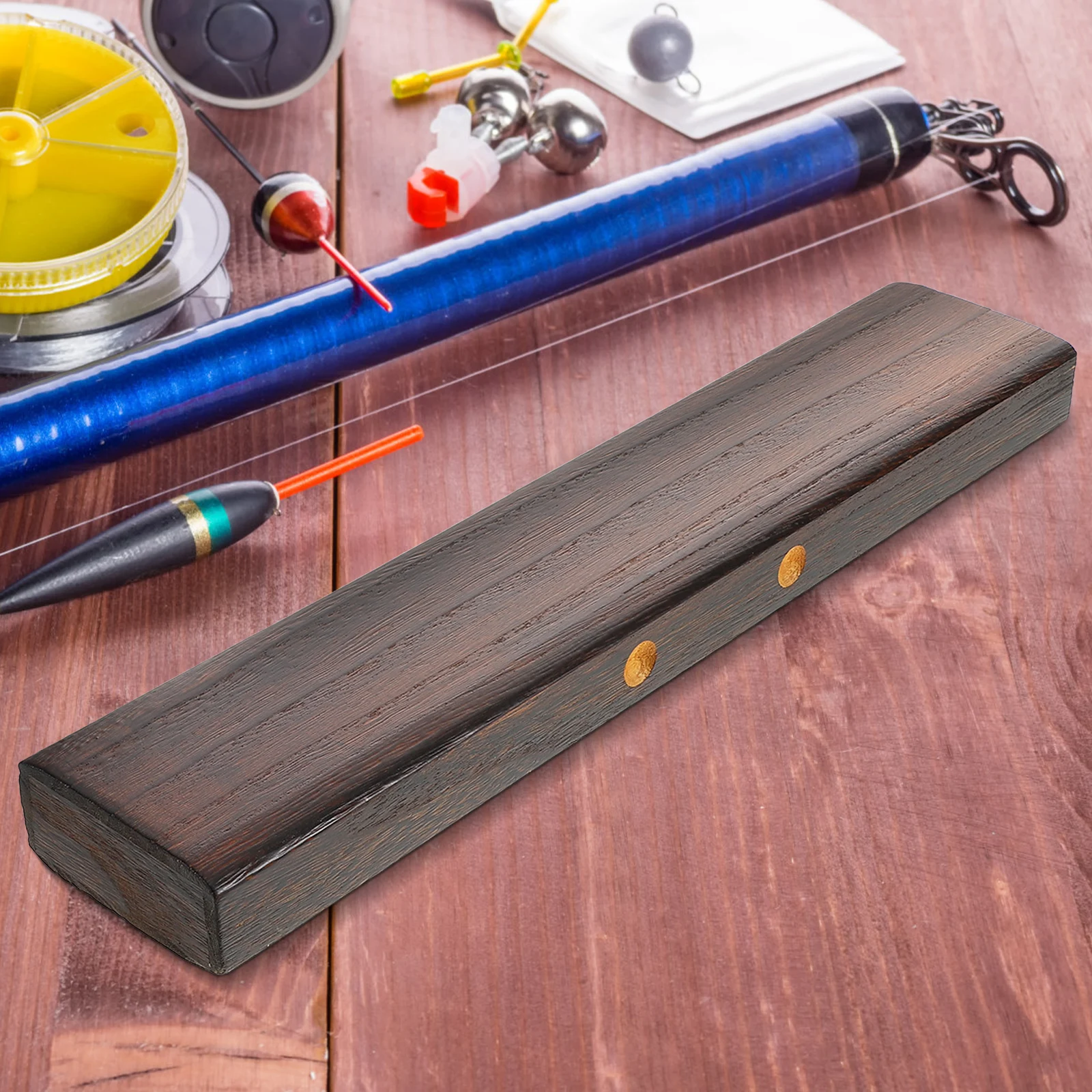 

1pc Wooden Fishing Large Capacity Durable Construction Portable Fishing Gear Storage Box Outdoor Tools Bait Container
