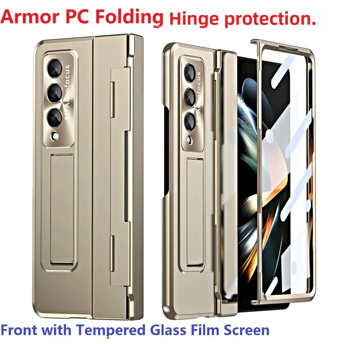 Armor Hard For Samsung Galaxy Z Fold 7 Fold 7 6 5 4 Fold3 Fold5 Case Pen Slots Glass Film Screen Protector Stand Hinge Cover