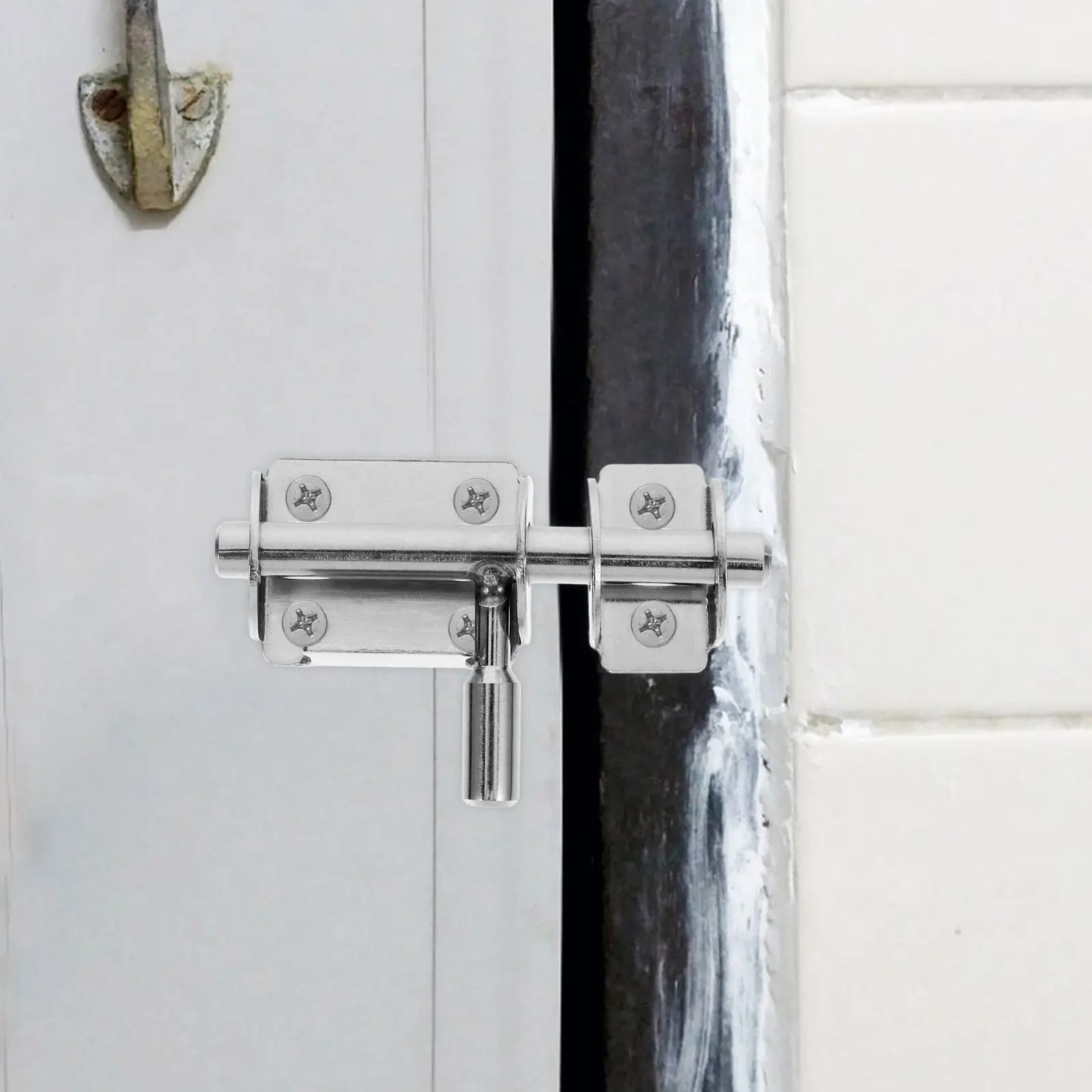 2Pcs Door Bolts Stainless Steel Hand Polished Rustproof Flush Head Lock Latch for Bedroom Window Anti-Theft Security