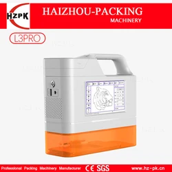 HZPK Mini Handheld Laser Marking Machine Printer Coding Logo QR Date Picture Barcode Text On Wood Plastic Metal Board Cardboard