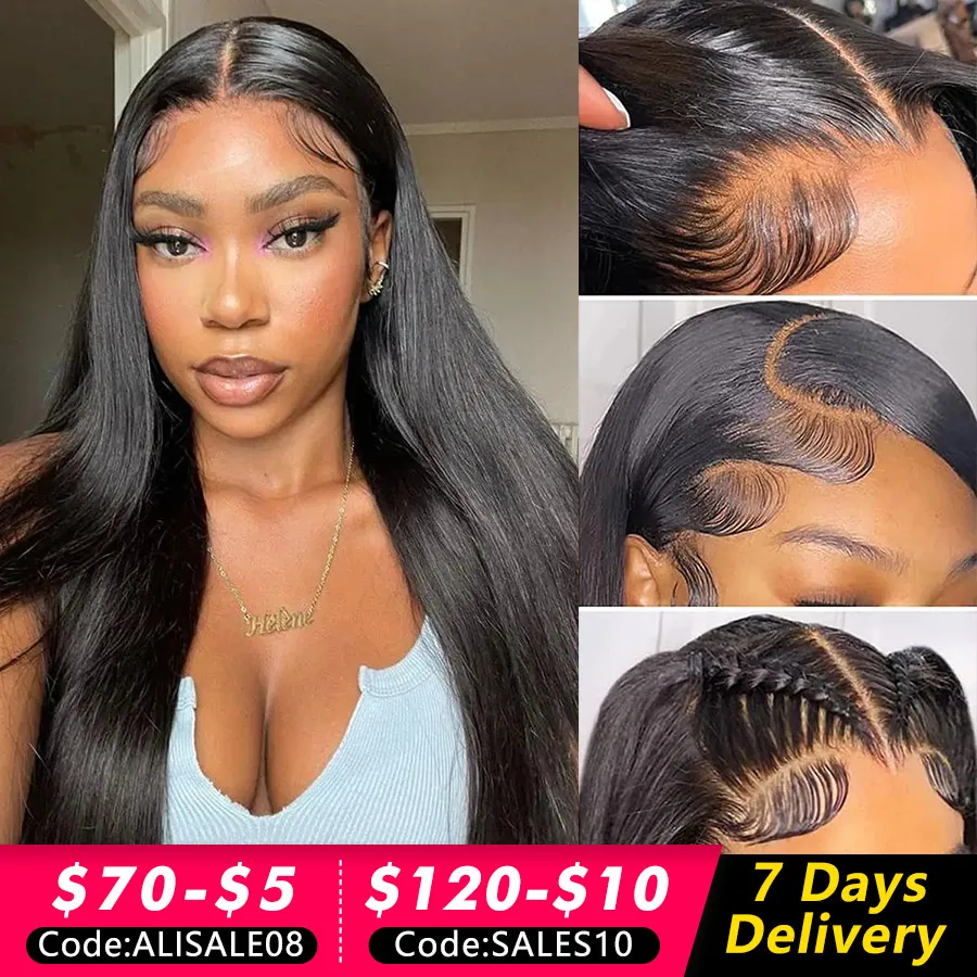 Straight Lace Front Wig 13x4 13X6 T  Transparent Lace Frontal Wig Human Hair Wigs Wigs For Black Women