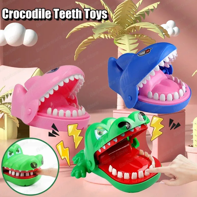 

New 7 Pcs Children's Crocodile Teeth Toys Crocodile Biting Fingers Trick Toys Dentist Games Fun Party and Children's Toys Gifts