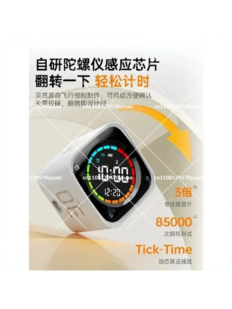 3 Minute Flip Timer for Students Small Square Study Focus Tool