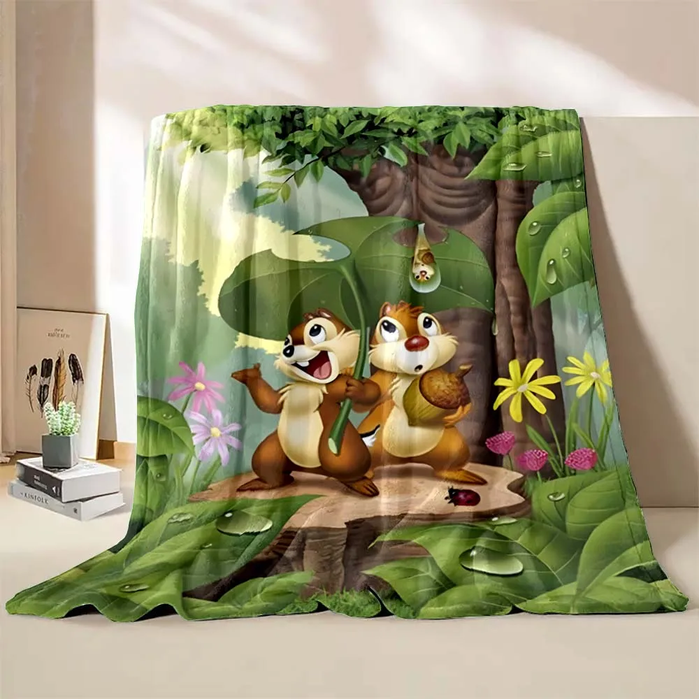 Chip 'n' Dale Disney Blanket Private Pluto Cute Soft Fluffy Throw Children Adult Plush Girl Kid Throw Blanket for Sofa Bed Gift