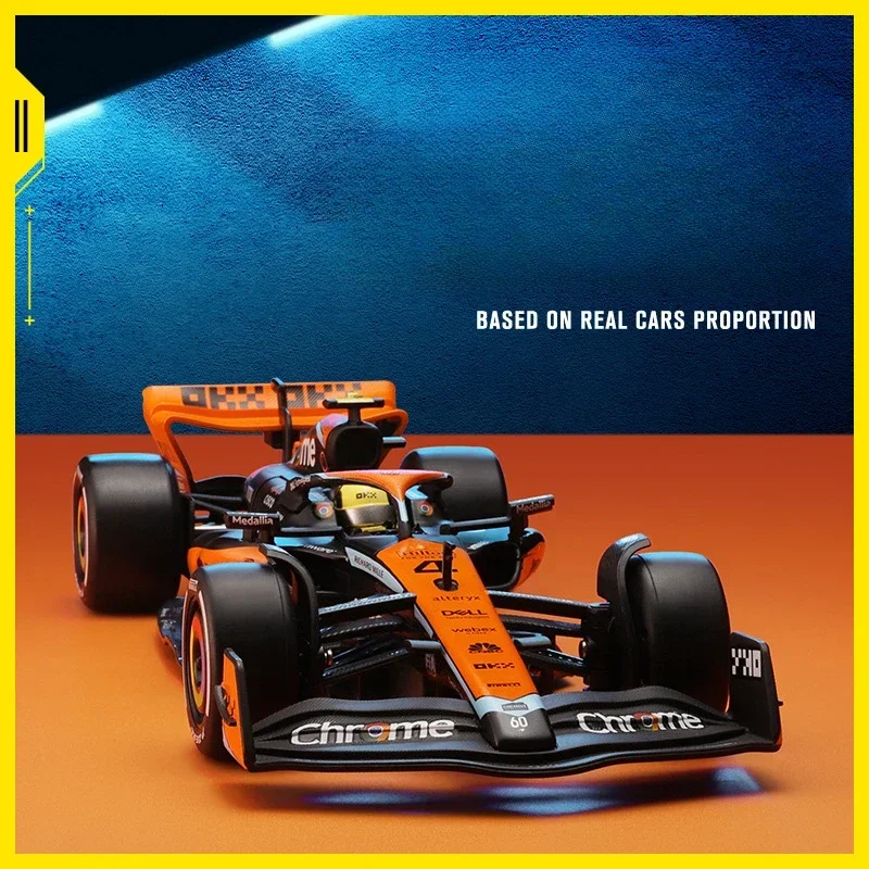 F1 MCL60 CCA Simulation 1/24 2024 Racing Car Model Diecast Metal Toy Car Miniature Vehicle Model Collection Birthday Gift Boy