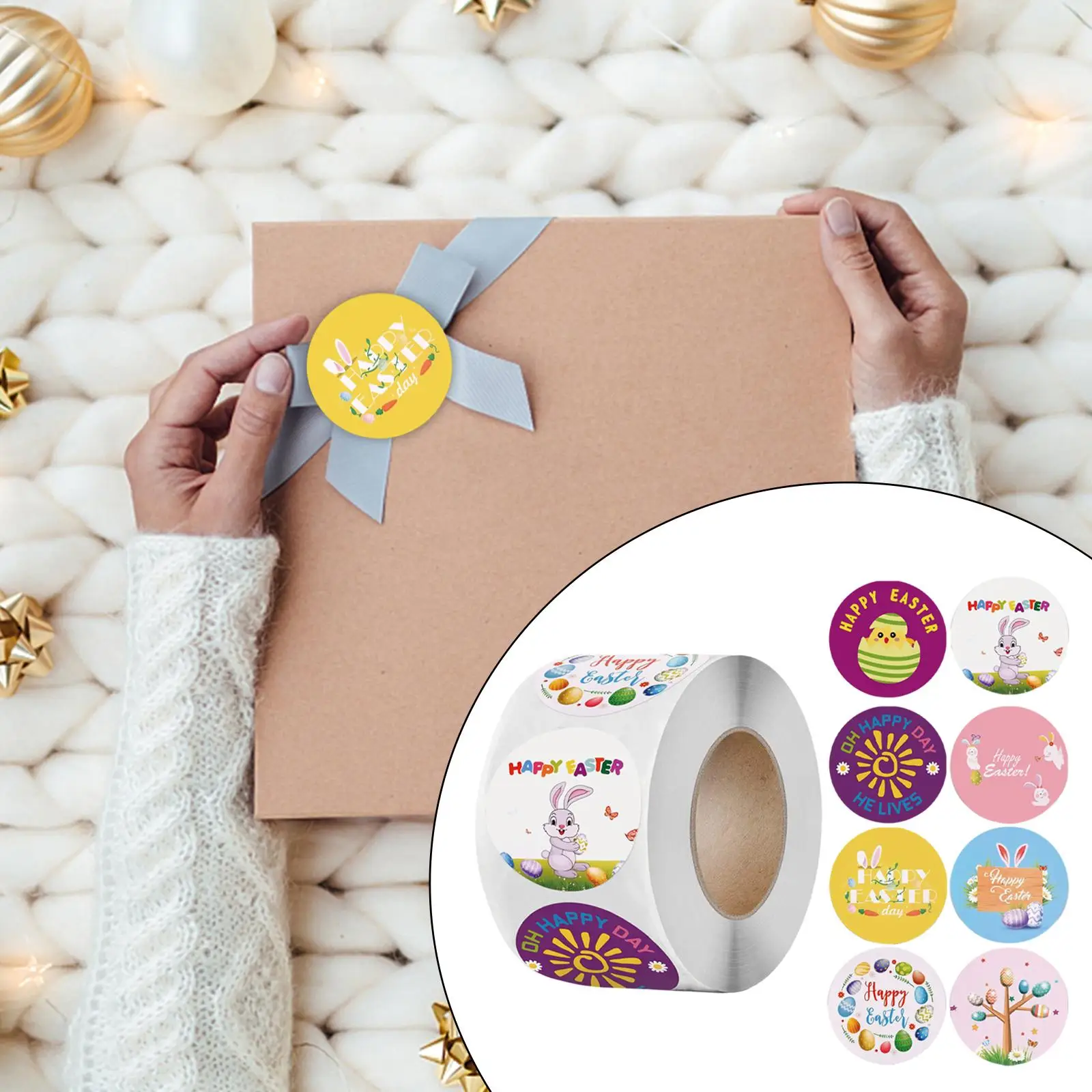 Пасхальные наклейки на конверты, 3,8 см, шт.