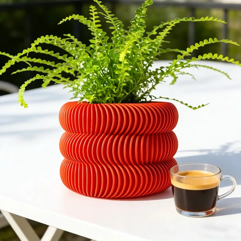 Modern Minimalist 3D Printed Plant Pot – Biodegradable Flower Planter for Home Decor, Eco-Friendly Sustainable Gift