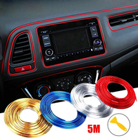 Car Interior Decoration Line Trim Door Center Console Gap Instrument Panel Decorative Line Chrome Glitter Modification Supplies